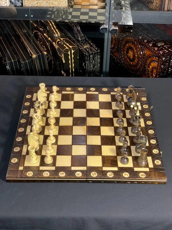Chess Wooden Handmade Sets 54×27 cm