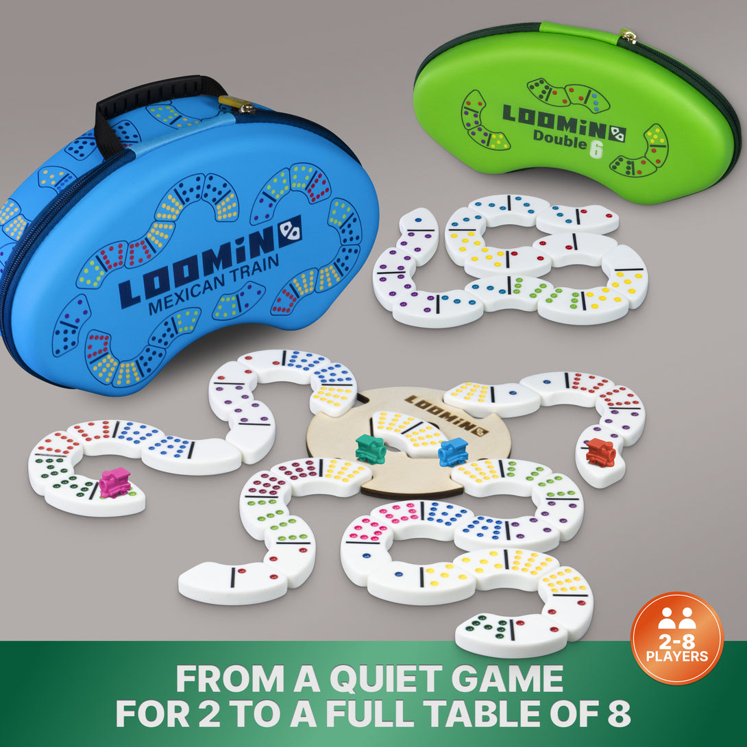 Queensell Dominos – Loomino Double 12 – Jeu De Domino Intelligent Montessori Pour Toute La Famille
