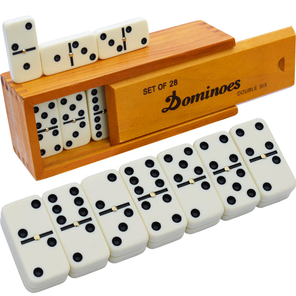 Dominoes Set for Adults and Kids - Dominoes Double 6 for Family Games