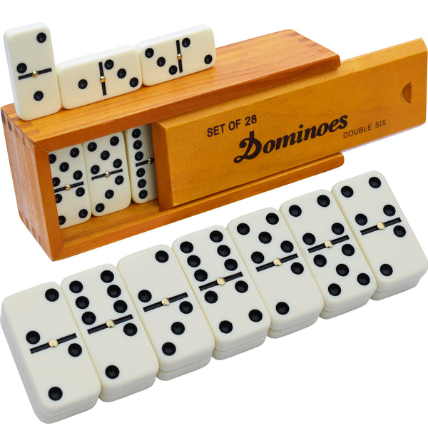 Pack of 10 - Dominoes Set for Adults and Kids - Dominoes Double 6 for Family Games