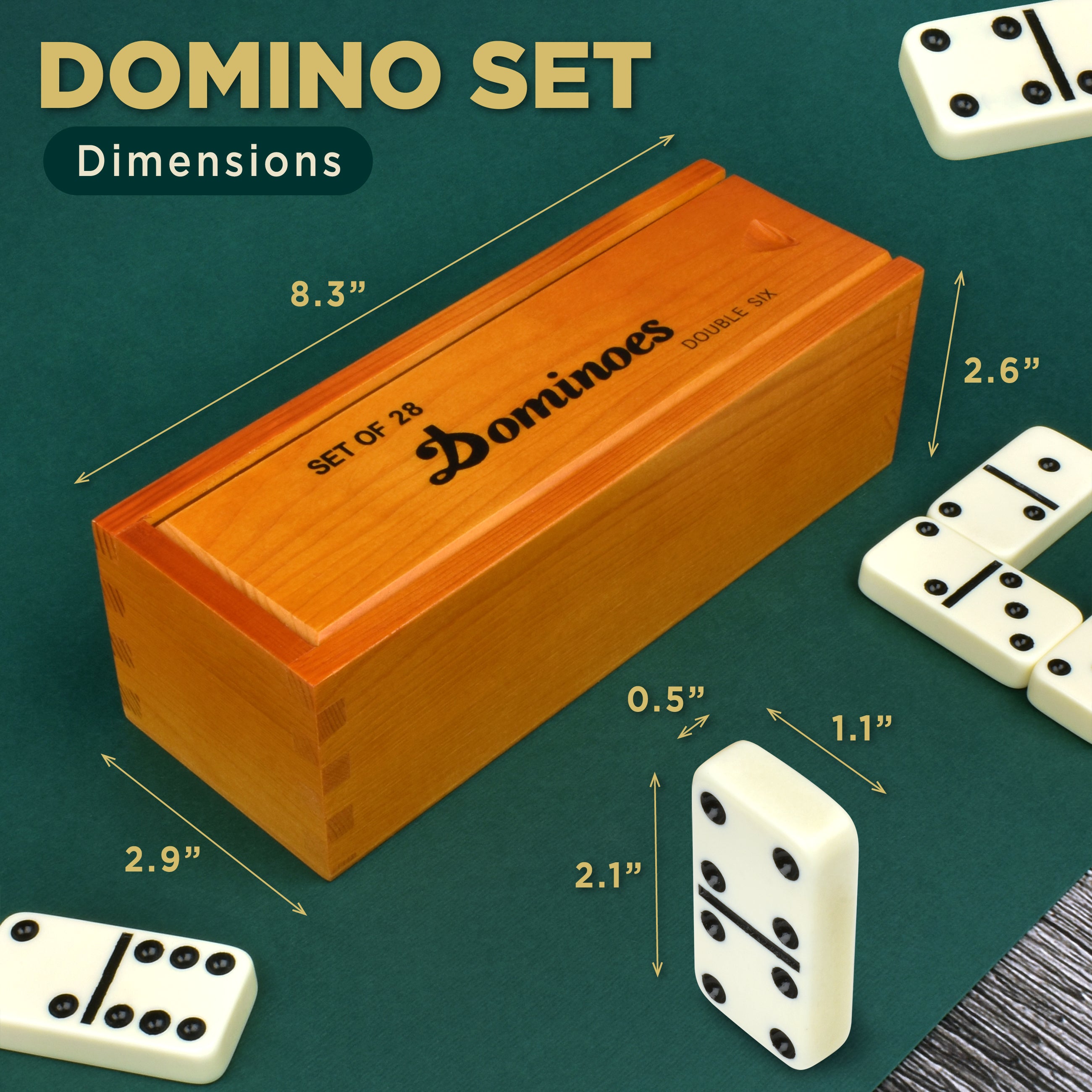 Double Six Large Domino Sets