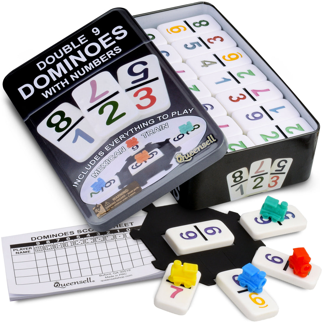 Jeu Mexican Train Dominoes | Dominos Colorés Stratégiques | Pour 1 à 8 Joueurs Dès 6 Ans Jeu De Societe Jeu Mexican Train Dominoes | Dominos Colorés Stratégiques | Pour 1 à 8 Joueurs Dès 6 Ans Jeu De Societe