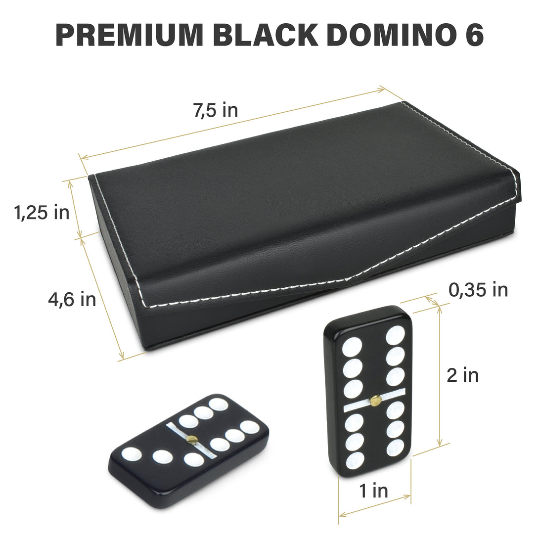 Vovotuzzi - Juego de dominó para adultos, dominó grueso, juego de dominó doble, 6 dominó para adultos y niños, 28 azulejos dorados marmolizados en Vovotuzzi - Juego de dominó para adultos, dominó grueso, juego de dominó doble, 6 dominó para adultos y niños, 28 azulejos dorados marmolizados en