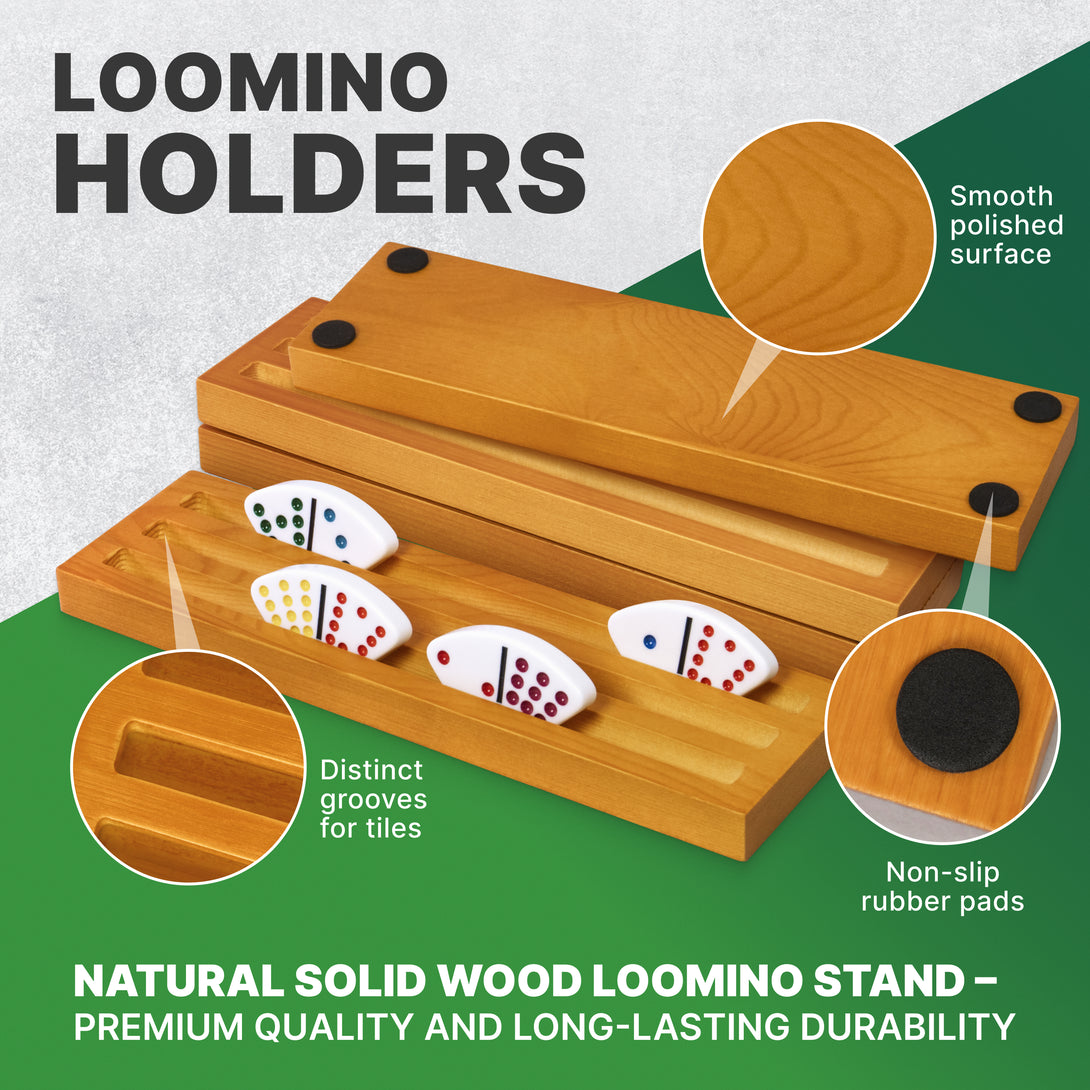 Rubber Domino Racks Loomino Holders – Curved Dominoes Racks Set of 4