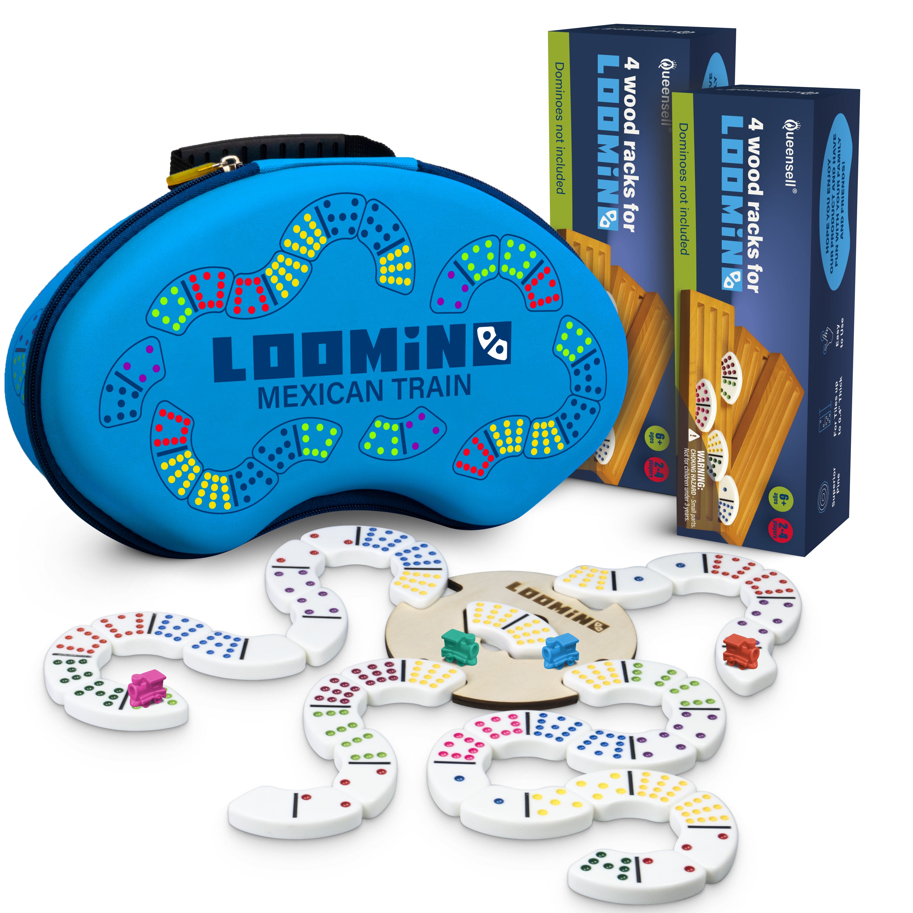 LOOMINO Mexican Train Dominoes - Next Level Dominoes