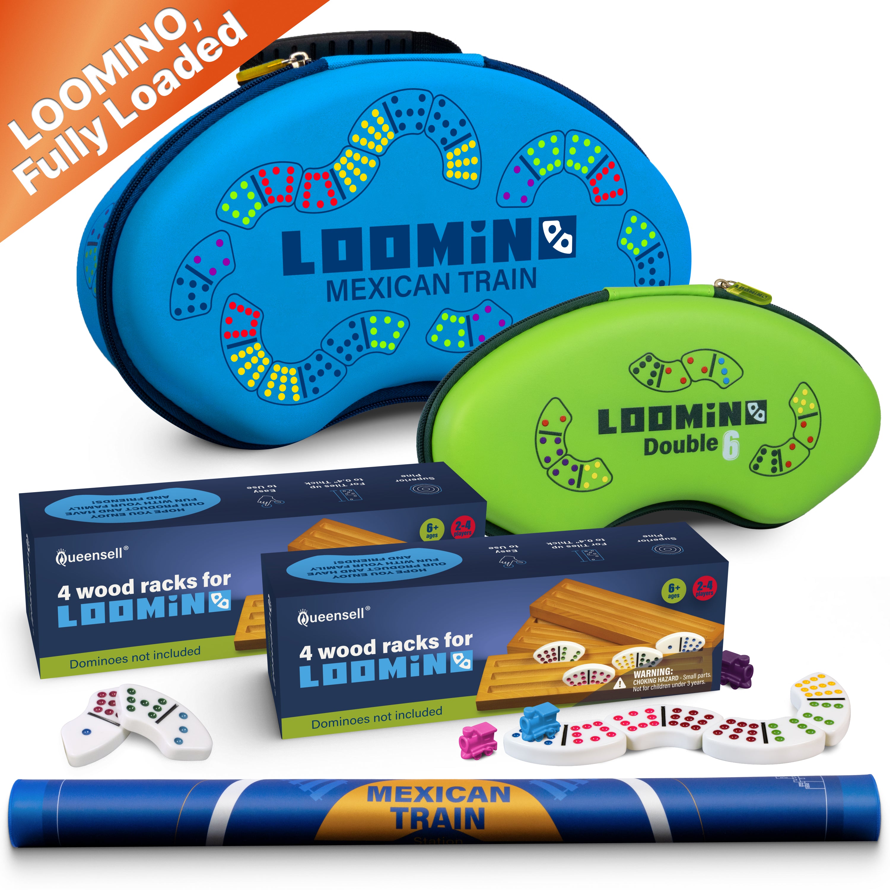 LOOMINO Mexican Train Dominoes - Next Level Dominoes