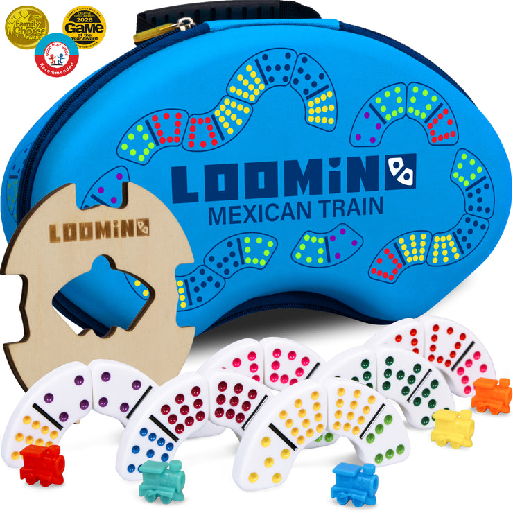 Loomino Double 12 Mexican Train Domino Set