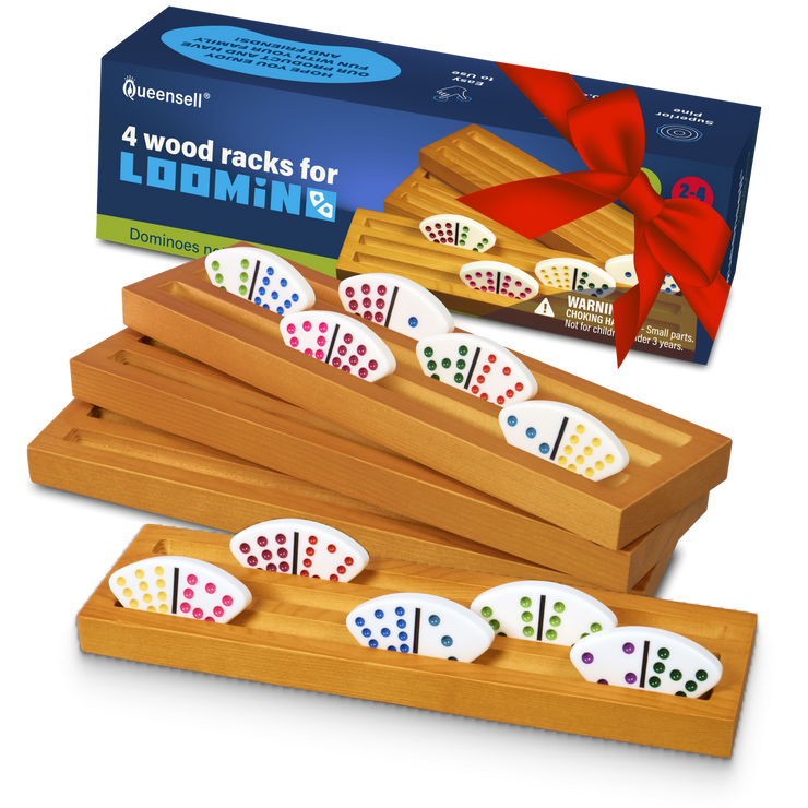 Loomino Holders – Chevalets à dominos incurvés, lot de 4