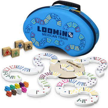 Loomino Double 12 Mexican Train Domino Set