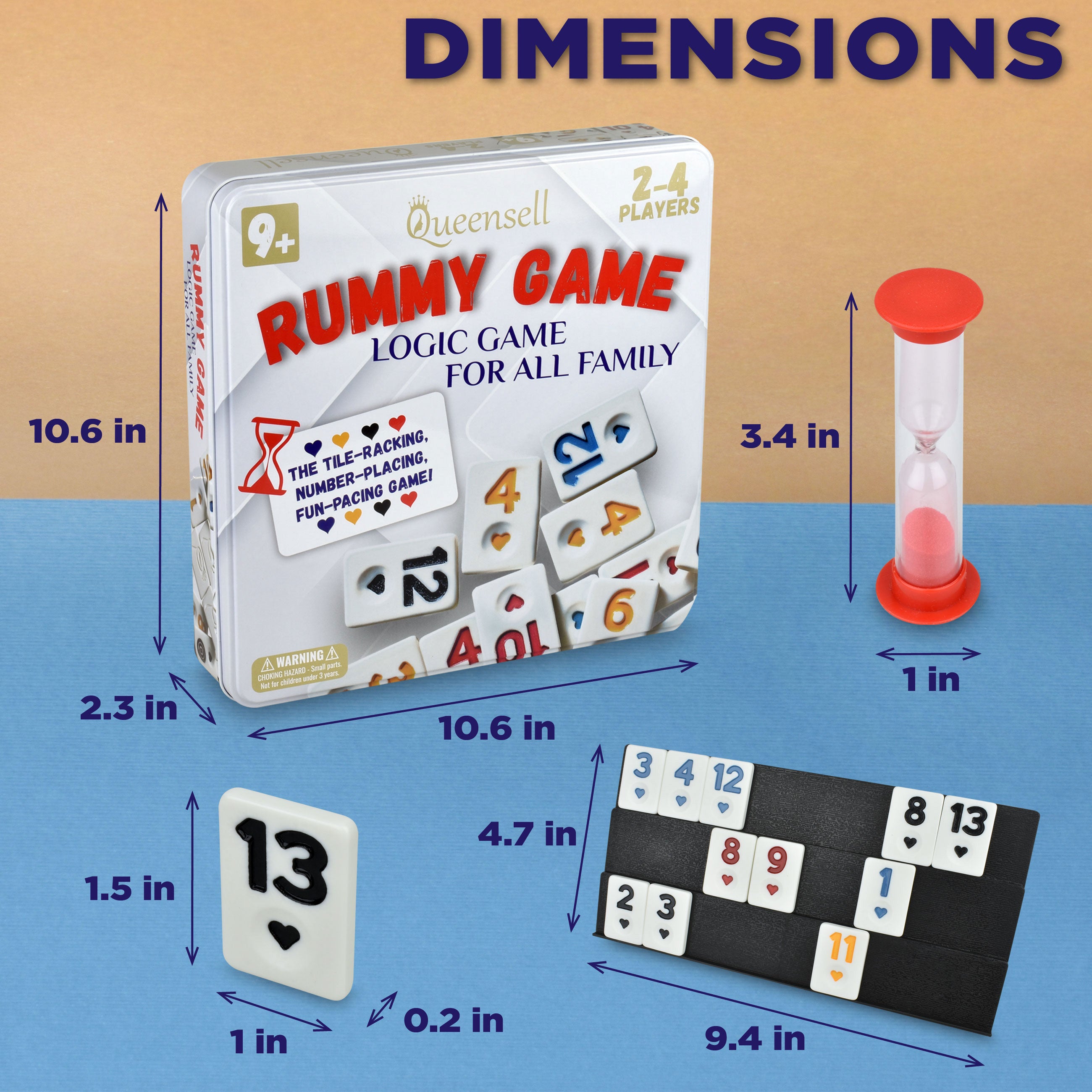 Rummy Cube Game with Case